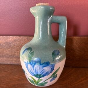 Pottery Jug Cruet Hand Painted Tulip